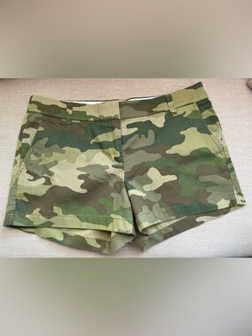 J. Crew Camouflage Shorts in Olive and Tan
